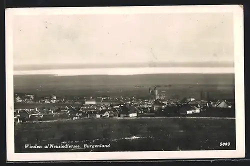 AK Winden am Neusiedlersee, Ortsansicht aus der Ferne