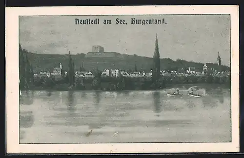 AK Neusiedl am See, Panoramaansicht der Gemeinde