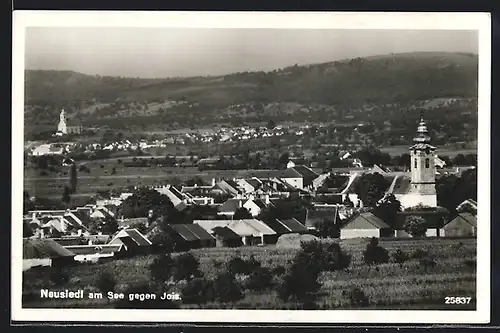 AK Neusiedl am See, Ortsansicht mit Kirche