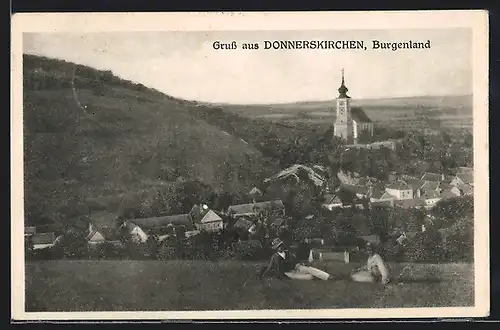 AK Donnerskirchen, Ortsansicht mit Kirche