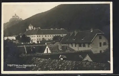 AK Forchtenau, Ortsansicht mit Forchtenstein
