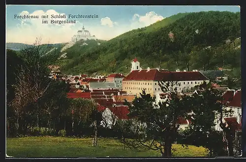 AK Forchtenau, Ortsansicht mit Schloss Forchtenstein