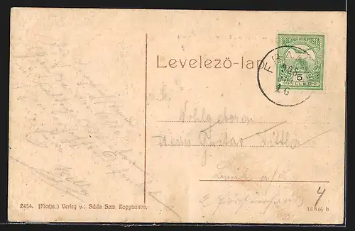 AK Fraknó, Ortsansicht mit Festung