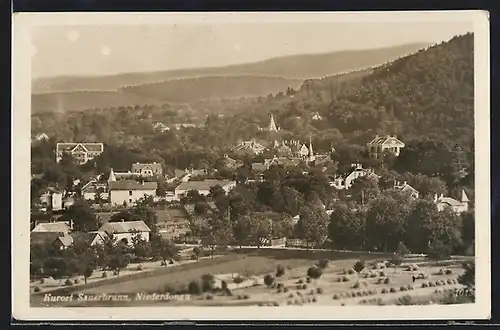 AK Sauerbrunn /Niederdonau, Ortsansicht im Sonnenlicht