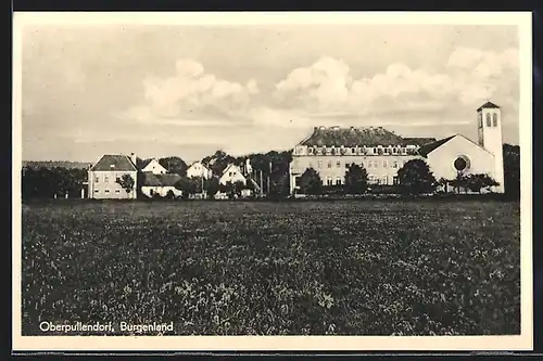 AK Oberpullendorf, Ortsansicht mit Kirche