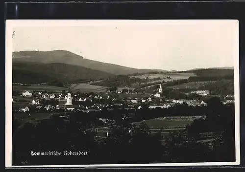 AK Kobersdorf, Ortsansicht mit Kirche