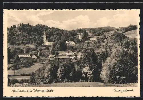 AK Neuhaus am Klausenbach, Ortsansicht mit Kirche