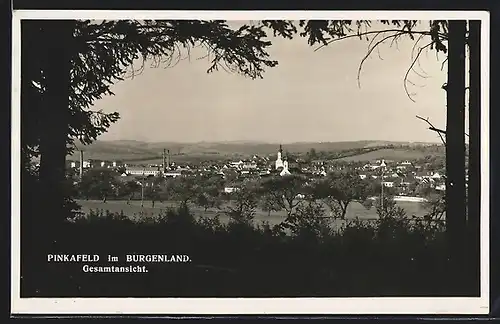 AK Pinkafeld, Gesamtansicht der Ortschaft im Burgenland
