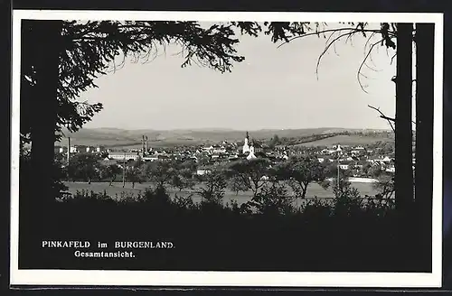 AK Pinkafeld, Gesamtansicht der Ortschaft im Burgenland