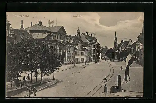 AK Offenburg, Blick auf den Marktplatz