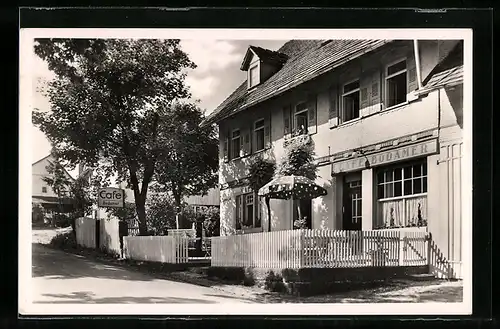 AK Dobel /Württ. Schwarzwald, Am Café Bodamer