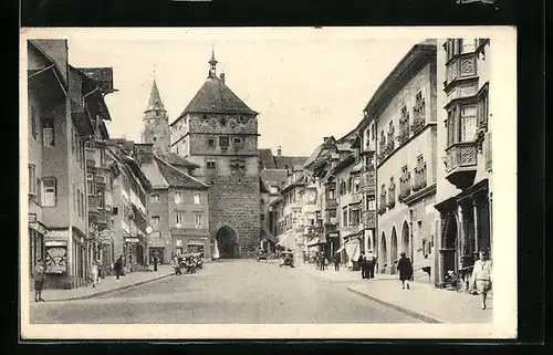AK Rottweil a. N., Strassenpartie am schwarzen Tor