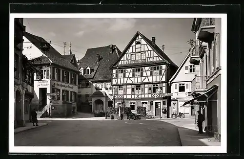 AK Alt-Gernsbach, Blick auf das Gasthaus Hofstätte im Fachwerkstil