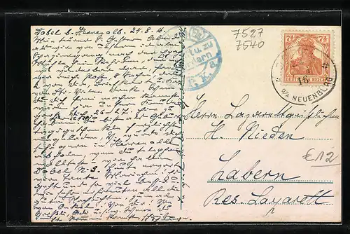 AK Dobel, Ortsansicht bei Dämmerung