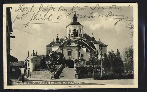 AK Eisenstadt /Burgenland, Kalvarienbergkirche mit Haydngrab