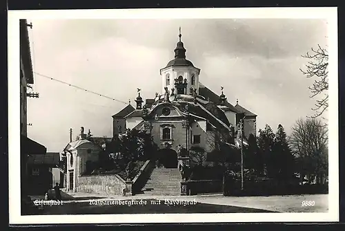AK Eisenstadt, Kalvarienbergstrasse mit Haydnkirche