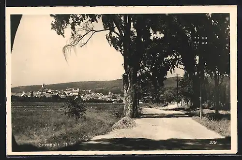 AK Eisenstadt, Teilansicht und Strassenpartie