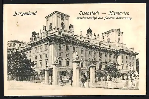 AK Kismarton-Eisenstadt, Residenzschloss des Fürsten Eszterházy