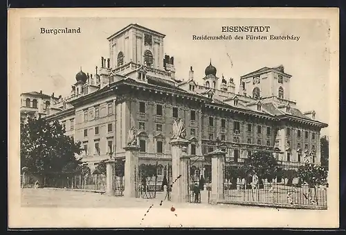 AK Kismarton-Eisenstadt, Residenzschloss des Fürsten Eszterházy