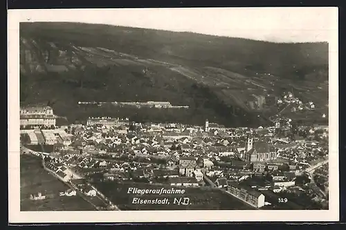 AK Eisenstadt, Ortsansicht vom Flugzeug aus