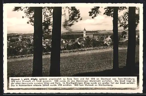 AK Wurzach /Allg., Panorama des Ortes