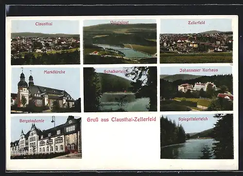 AK Clausthal-Zellerfeld, Bergakademie, Johanneser Kurhaus, Ortsansichten