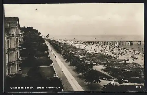 AK Bansin /Ostsee, Strand-Promenade aus der Vogelschau