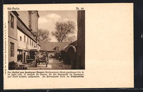 AK Berlin, Gasthaus zum Hamburger Wappen in der Gr. Hamburger Strasse 29