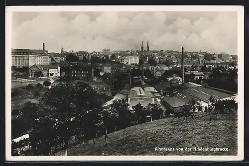 AK Pirmasens, Blick von der Hindenburgbrücke