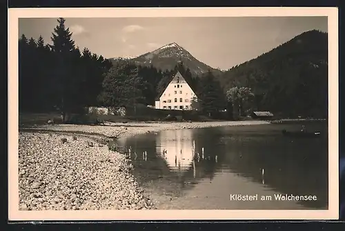 AK Klösterl am Walchensee, Ortsansicht bei Tag