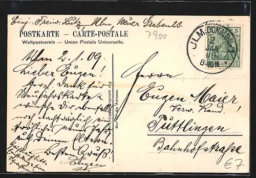 AK Ulm a. D., Ortsansicht bei Tag