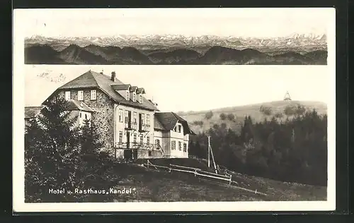 AK St. Peter / Schwarzwald, Hotel und Rasthaus Kandel, Bergpanorama