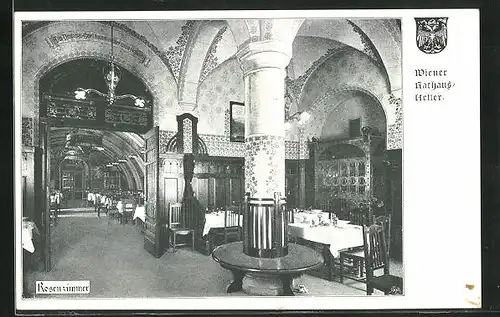 AK Wien, Das Rosenzimmer im Wiener Rathhauskeller