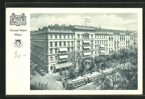 AK Wien, Grand Hotel am Kärtntnerring, Strassenbahn