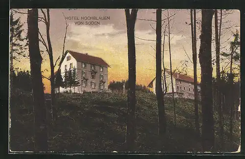 AK Badenweiler, Hotel Hochblauen von Süden