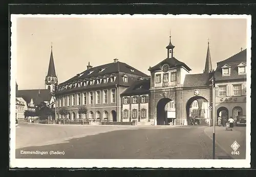 AK Emmendingen /Baden, Marktplatz mit Cafè