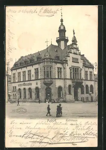 AK Adorf, Blick zum Rathaus