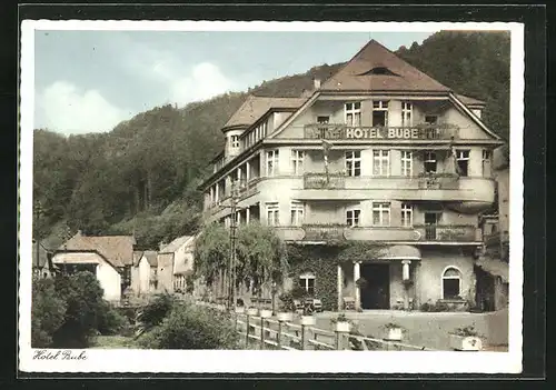 AK Berneck / Fichtelgebirge, Ansicht vom Hotel Bube