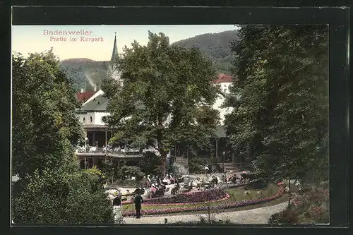 AK Badenweiler, Partie im Kurpark