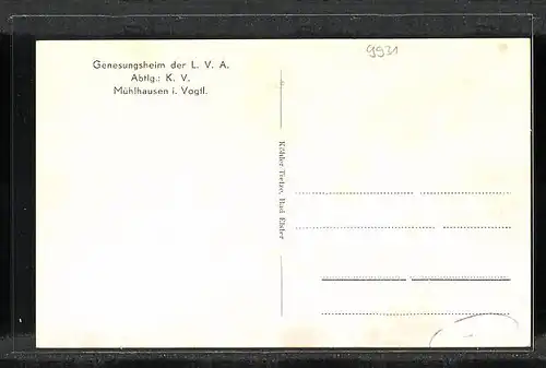 AK Mühlhausen i. V., Genesungsheim der L. V. A.