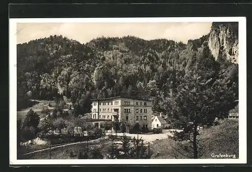 AK Oberaudorf, Hotel Grafenburg, Felsmassiv