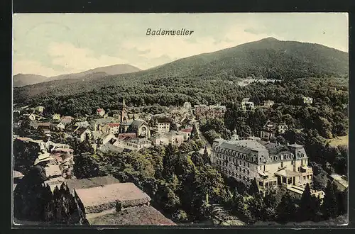 AK Badenweiler, Ortsansicht aus der Vogelschau