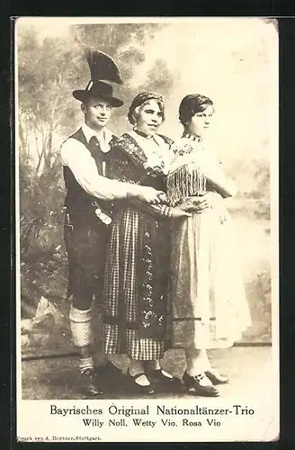 AK Bayrisches Original Nationaltänzer-Trio