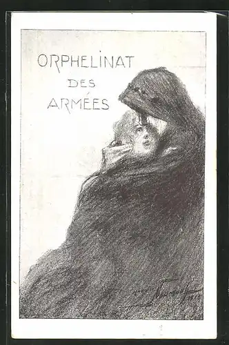 Künstler-AK Orphelinat des Armées, Französische Kinderfürsorge