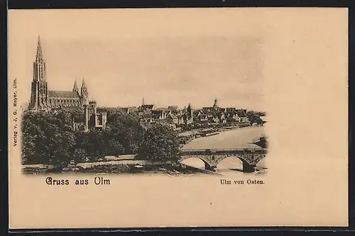 AK Ulm, Ortsansicht von Osten