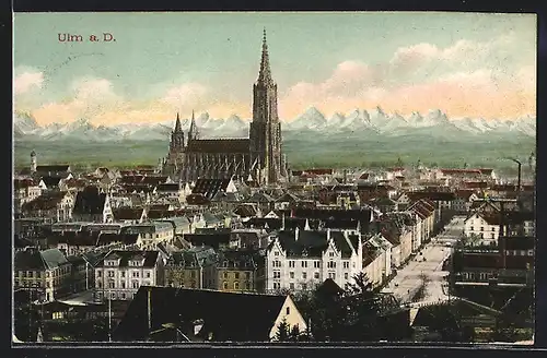 AK Ulm a. D., Ortsansicht bei Tag