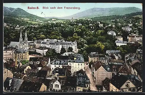 AK Baden-B., Blick nach dem Fremersberg