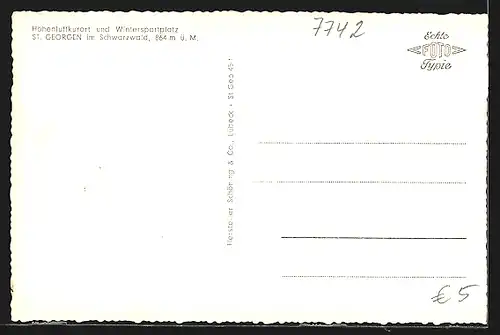 AK St. Georgen im Schwarzwald, Ortsansicht bei Tag