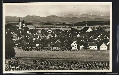 AK Leutkirch, Ortsansicht mit Umland