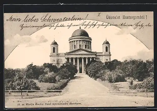 AK Esztergom, Kiadja Kardos Dezsö koronabazára Eszergom